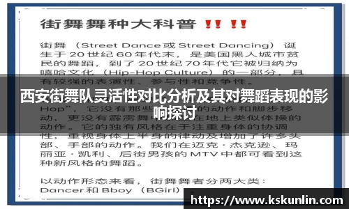 西安街舞队灵活性对比分析及其对舞蹈表现的影响探讨